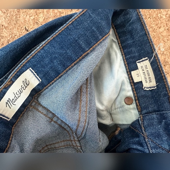 Madewell The High-Rise Slim Boyjean Size 25 - Picture 5 of 5